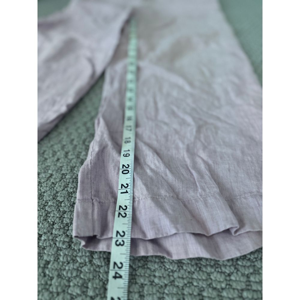 Wide Leg Linen-Blend Pants in Lavender - Picture 8 of 11